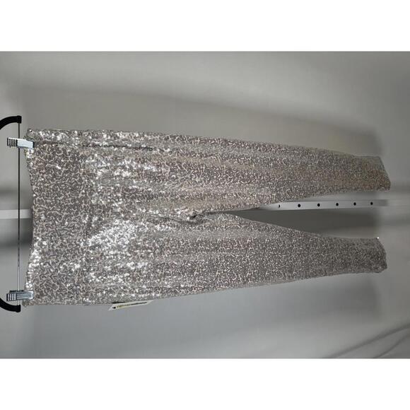 NWT Tipsy Elves Silver Sequin High Waisted Leggings Size Large - Picture 4 of 7